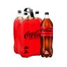 COCA COLA ZERO Refresco de cola Zero azúcar pack 4 botellas de 2 l