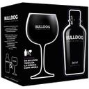 Ginebra bulldog, botella 70 cl + copa negra