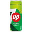 Refresco de lima limón seven up zero, lata 33 cl