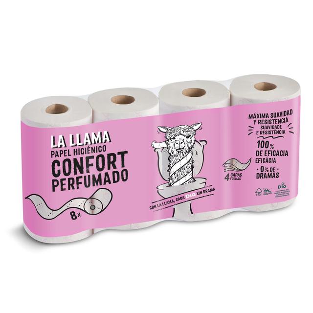 Papel higiénico perfumado 4 capas La Llama Dia bolsa 8 unidades