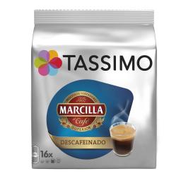 Café descafeinado en cápsulas Marcilla Tassimo 16 unidades de 7,4 g