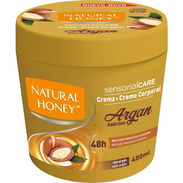 Crema corporal NATURAL HONEY nutritiva argán tarro 400 ml