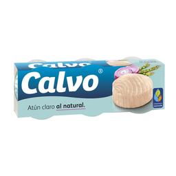 CALVO Atún claro al natural sin aceite lata de 56 g. pack de 3 uds