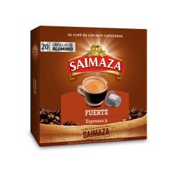 Café fuerte en cápsulas Saimaza compatible con Nespresso 20 unidades de 5,2 g