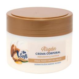 Crema hidratante corporal con argán Carrefour Soft 250 ml