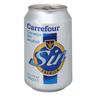 Cerveza Carrefour sin alcohol lata 33 cl