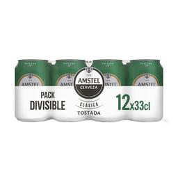 AMSTEL CLÁSICA Cervezas tostadas pack 12 uds. x 33 cl