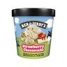 BEN & JERRY'S Tarrina de helado de tarta de queso con fresa con trocitos de cookies 465 ml