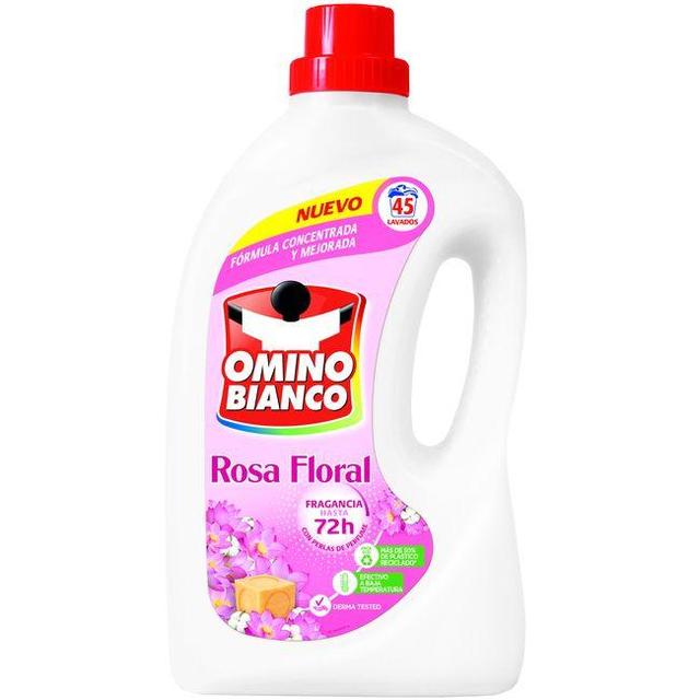 Detergente líquido floral omino bianco, garrafa 45 dosis