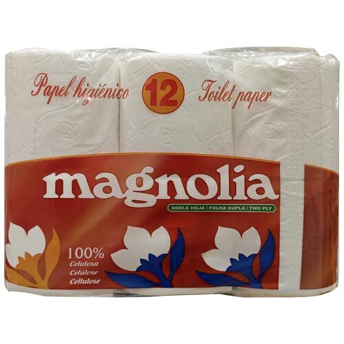 MAGNOLIA Papel higiénico (100% celulosa) de doble capa 12 rollos