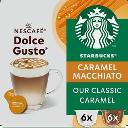 Café caramel machiatto comp. dolce gusto starbucks, caja 12 uds