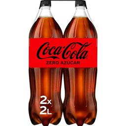 Refresco de cola sin azúcar coca cola zero, pack 2x2 litros