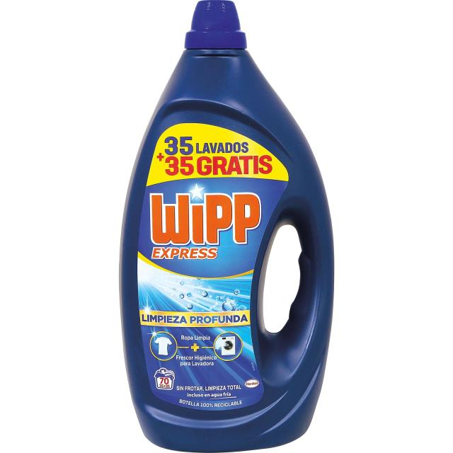 Detergente líquido Wipp 35+35 lavados Limpieza profunda