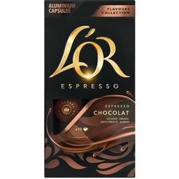 Café flavours chocolate compatible nespresso l'or, caja 10 uds