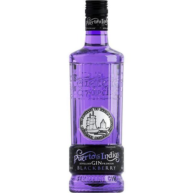 Ginebra blackberry puerto de indias, botella 70 cl