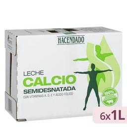 Leche semidesnatada calcio Hacendado