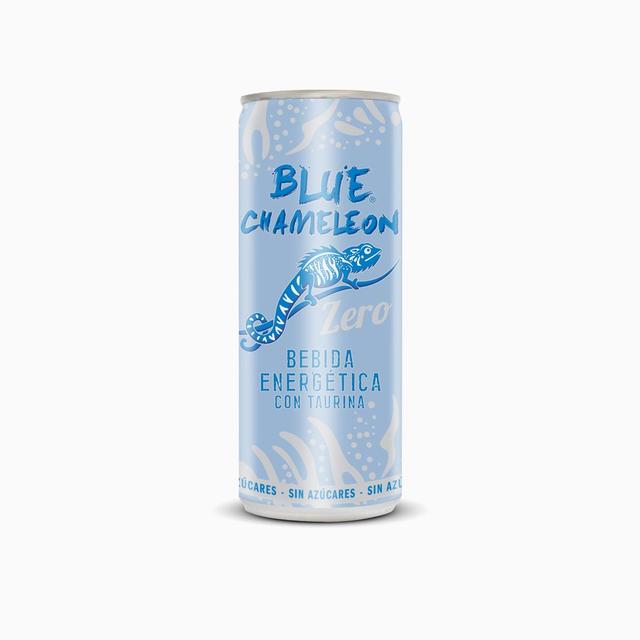 Bebida energética BLUE CHAMELEON zero lata 25 cl