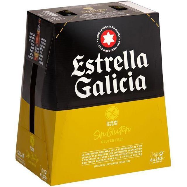 Cerveza ESTRELLA GALICIA sin gluten pack 6x25 cl
