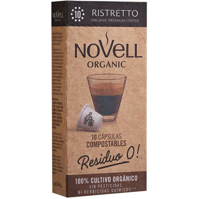 Café orgánico ristretto compatible nespresso novell, 10 uds