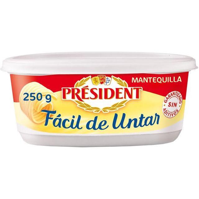 Mantequilla fácil de untar sin sal president, tarrina 250 g