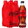 Refresco de cola coca cola zero, pack 4x50 cl