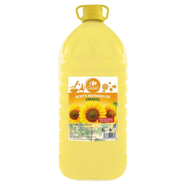 Aceite de girasol para freír Carrefour garrafa 5 l