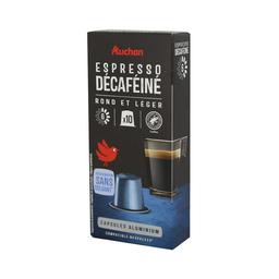 PRODUCTO ALCAMPO Café en cápsulas Espresso descafeinado I6, 10 uds
