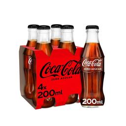 COCA COLA ZERO  Refresco de cola Zero azúcar pack 4 uds. x 20 cl