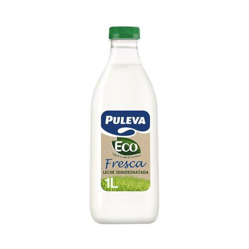 PULEVA Leche fresca de vaca semidesnatada de origen ecológico Eco 1 l