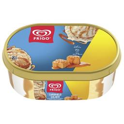 FRIGO Tarrina de helado de nata con salsa y trocitos de caramelo 900 ml
