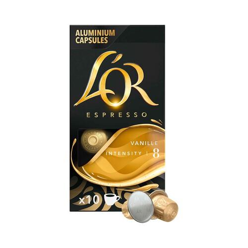 Café vainilla en cápsulas L'Or Espresso compatible con Nespresso 10 unidades de 5,2 g