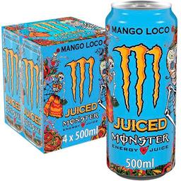 Bebida energética monster mango loco, pack 4x50 cl