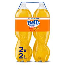 Fanta de naranja zero azúcares añadidos pack 2 botellas 2 l