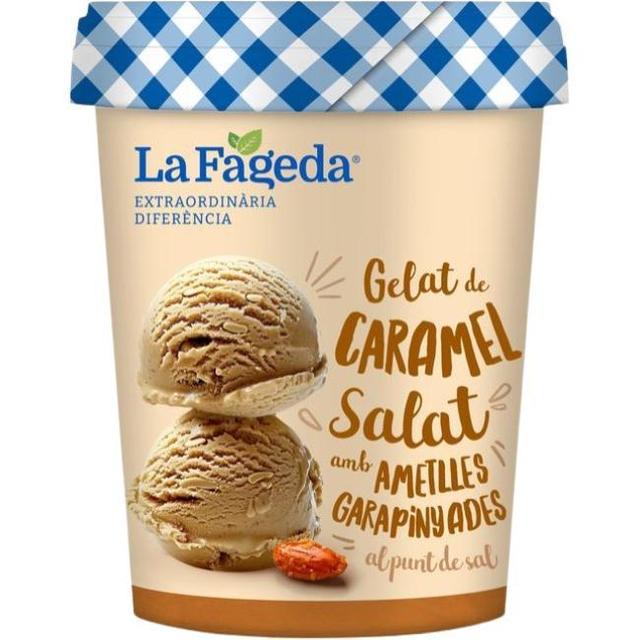 Helado caramelo almendra garrapiñada la fageda, 500 ml