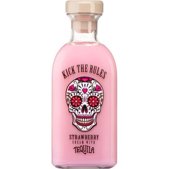Crema de fresa con tequila 15º kick the rules, botella 70 cl
