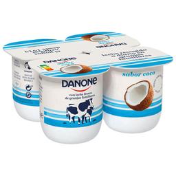DANONE Yogur con sabor a coco, elaborado con leche fresca de vaca 4 x 120 g