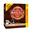 Café en cápsulas espresso ristretto Marcilla caja 20 unidades