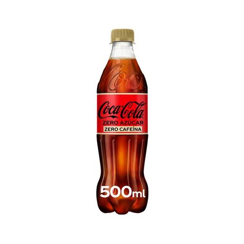 Refresco cola Coca-Cola botella 50cl zero zero sin cafeína