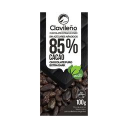 CLAVILEÑO Chocolate negro sin azúcar añadido 100 g
