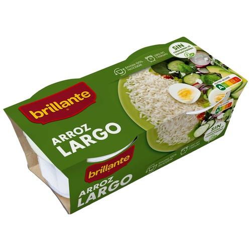 Vasito de arroz largo brillante, pack 2x125 g