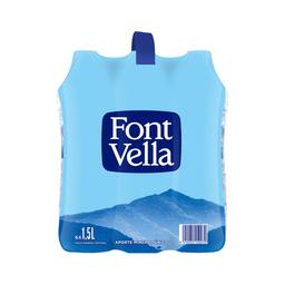 FONT VELLA Agua mineral pack de 6 uds. x 1,5 l