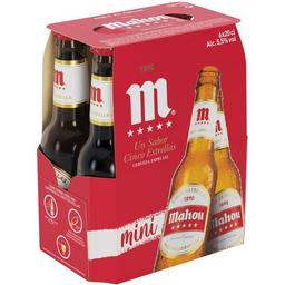 Cerveza mahou, pack botellín 6x20 cl