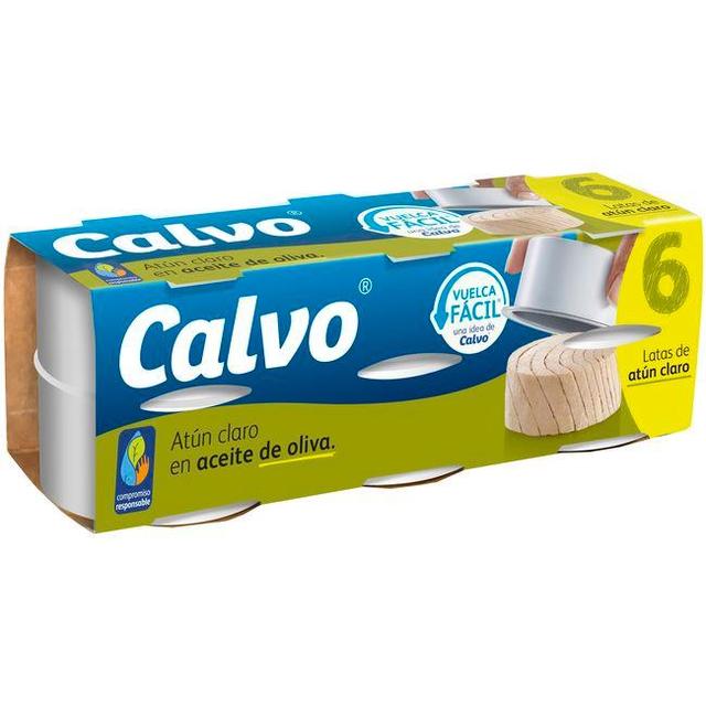 Atún claro en aceite de oliva calvo, pack 6x65 g