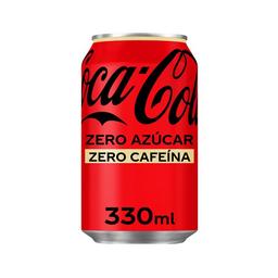 COCA COLA ZERO ZERO Refresco de cola Zero sin azúcar y sin cafeína lata de 33 cl