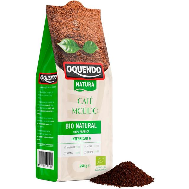 Café molido arábica bio oquendo, paquete 250 g