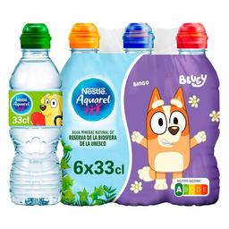 AQUAREL Agua mineral botella de 33 cl. pack de 6 uds