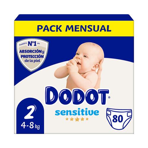 DODOT Sensitive Pañales talla 2 (4-8 kg) 80 uds