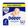 DODOT Sensitive Pañales talla 2 (4-8 kg) 80 uds