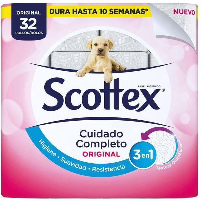 Papel higiénico original scottex, paquete 32 rollos