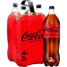 Refresco de cola coca cola zero, pack 4x2 litros